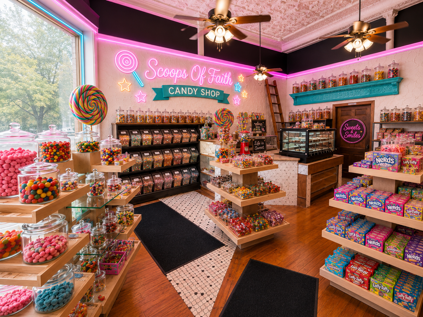 Inside Faith Promise Giving ice cream shop